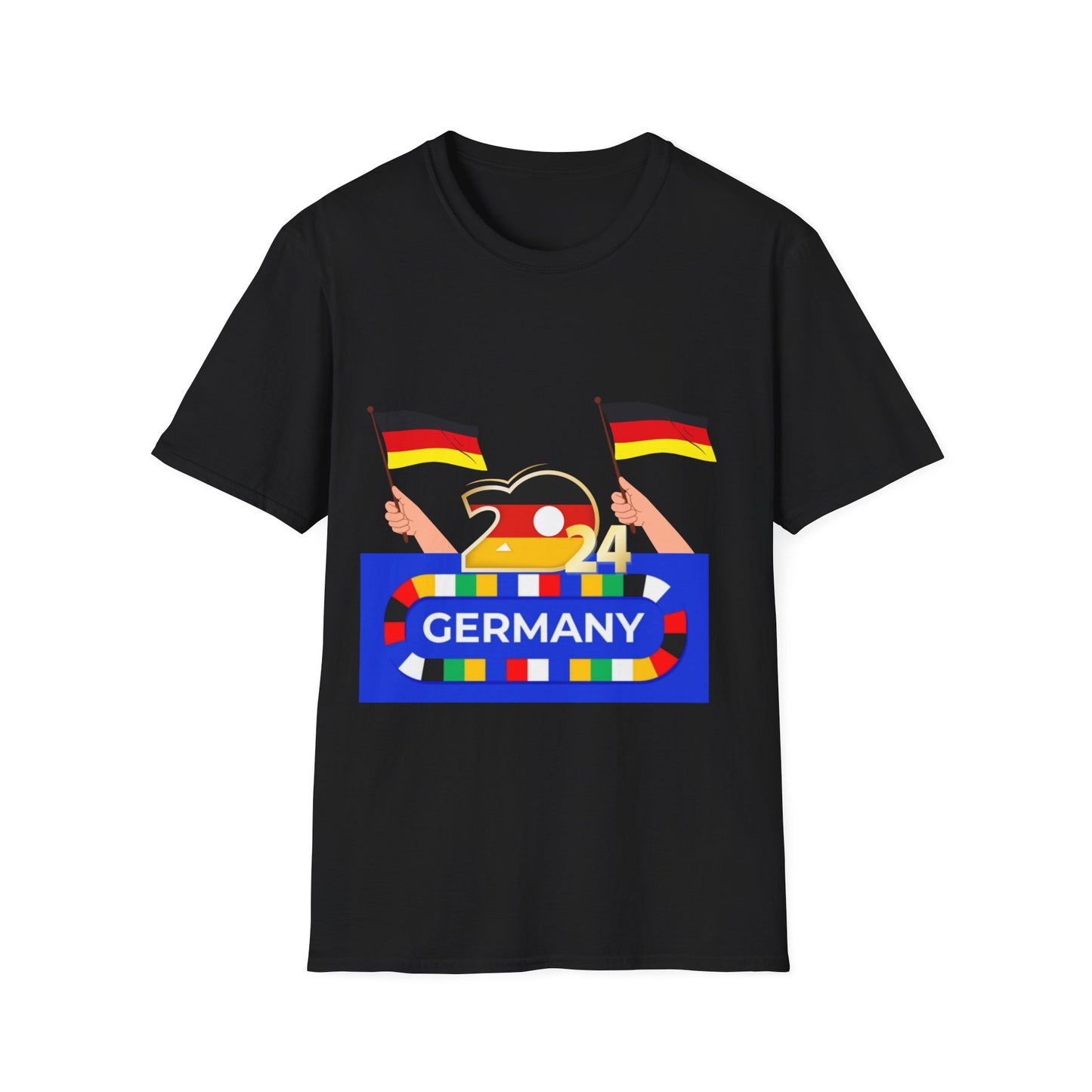 UEFA EM 2024 im Deutschland, Fußballfan Unisex T-Shirts, Fanmotivtrikot, Germany