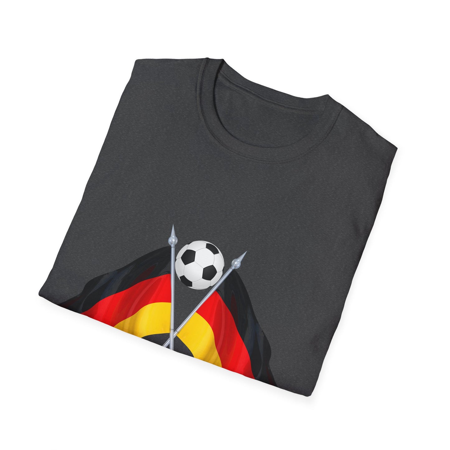 Fanmotivtrikot - Deutsche Flagge für Fußballfan auf Unisex T-Shirt