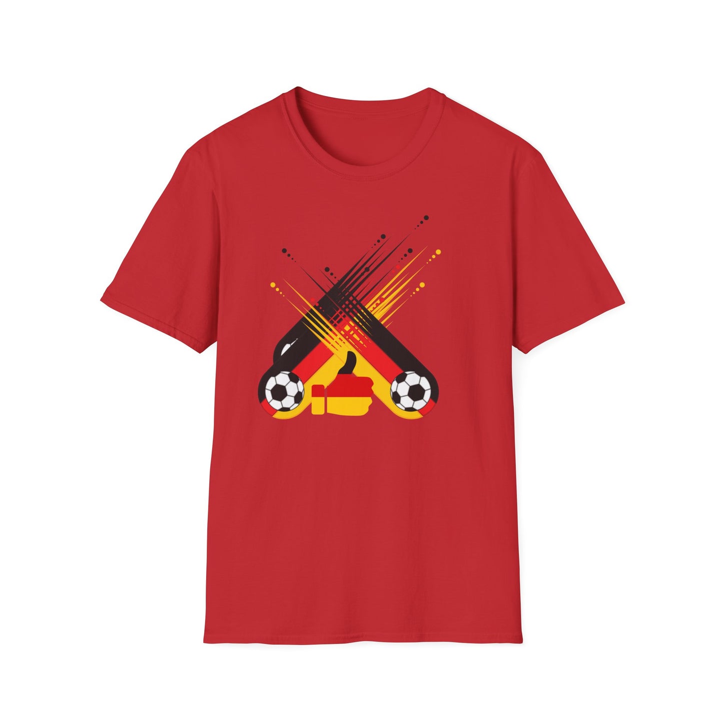 Deutsche Flagge im Fußballfan T-Shirts, Nationalmannschaft Fanmotivtrikot, schöne Fan Unisex T-Shirt, German Soccer