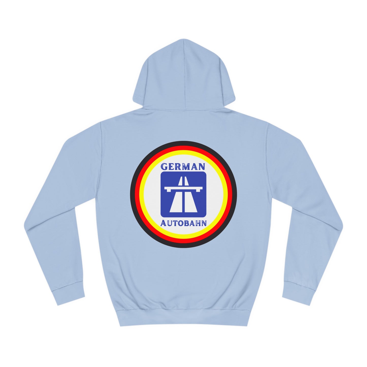 Copy of Autobahnschild auf Hoodies. Fahren Sie sicher.