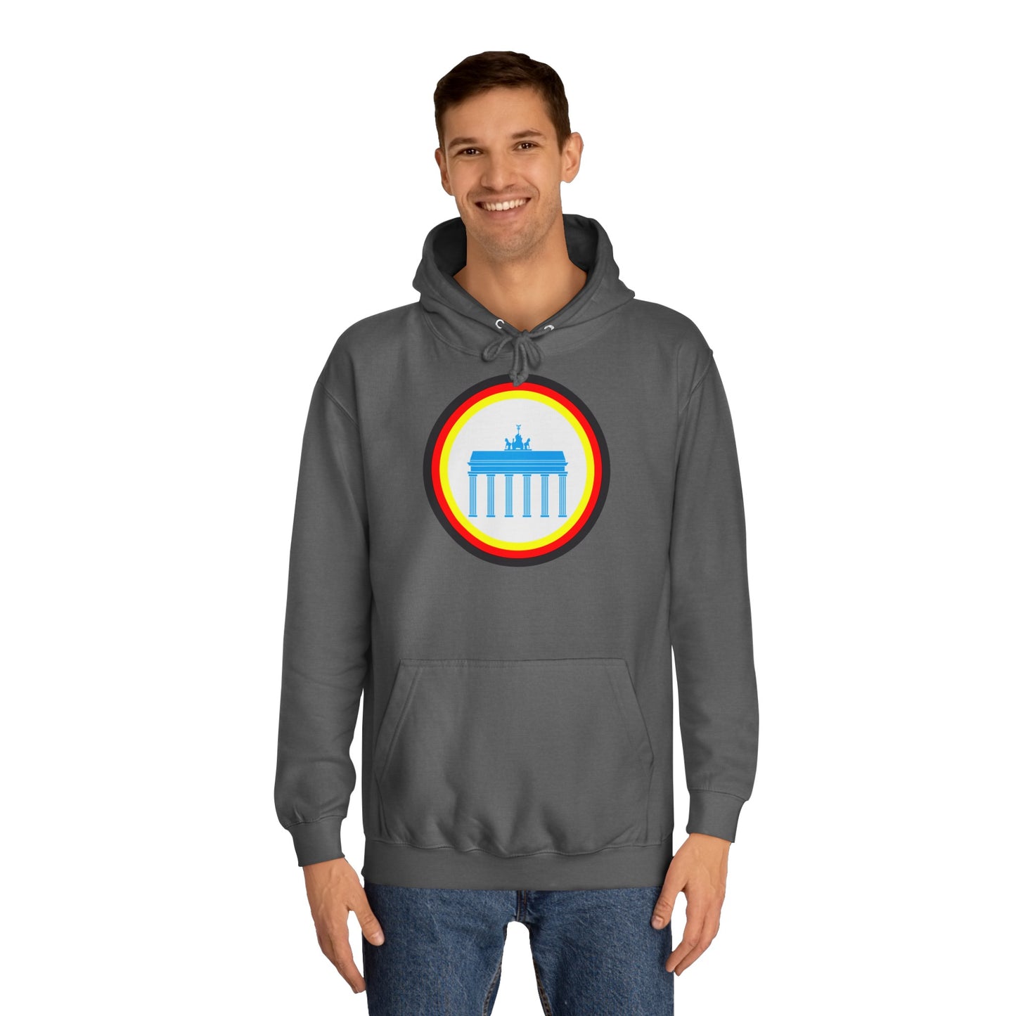 Brandenburger Tor auf Unisex-College-Hoodie, Kapuzenpullover,  beidseitig bedruckt