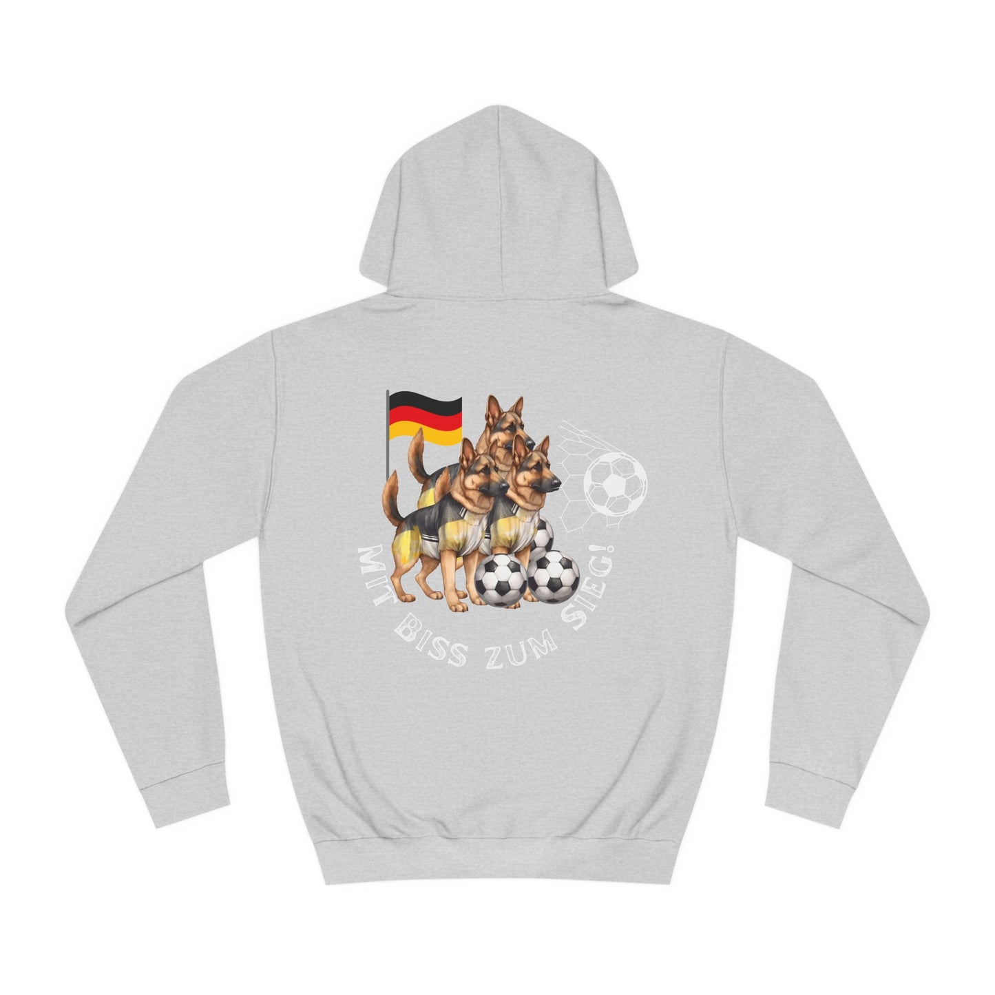 Mit den deutschen Hunden als Fan, schaffen wir das! bedruckt auf Unisex Hoodies -  Beideseitig gedruckt