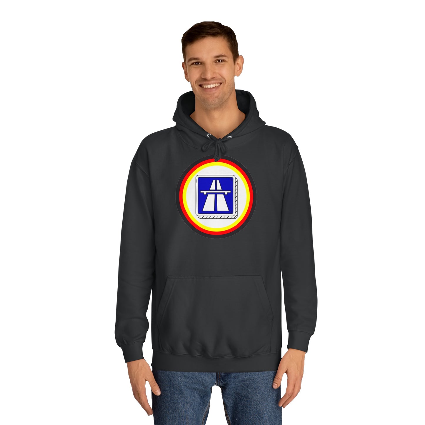 Hochwertige Unisex Hoodies für Autobahnfans - Beide Seiten gedruckt - German Highway - No speed limit