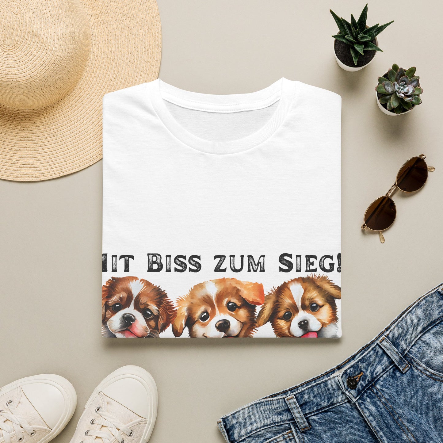 Deutsche Hunde für die Nationalmannschaft, Fußballfan Unisex T-Shirts tragen mit bis zum Sieg - Schwarz