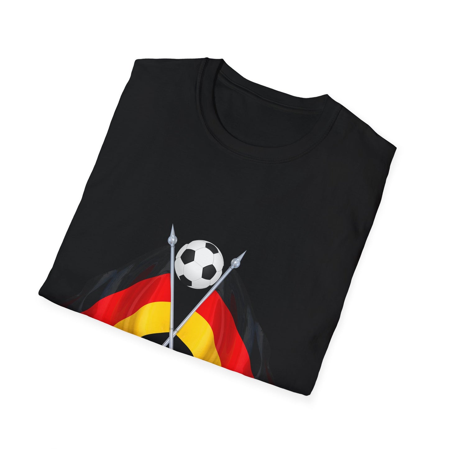 Fanmotivtrikot - Deutsche Flagge für Fußballfan auf Unisex T-Shirt