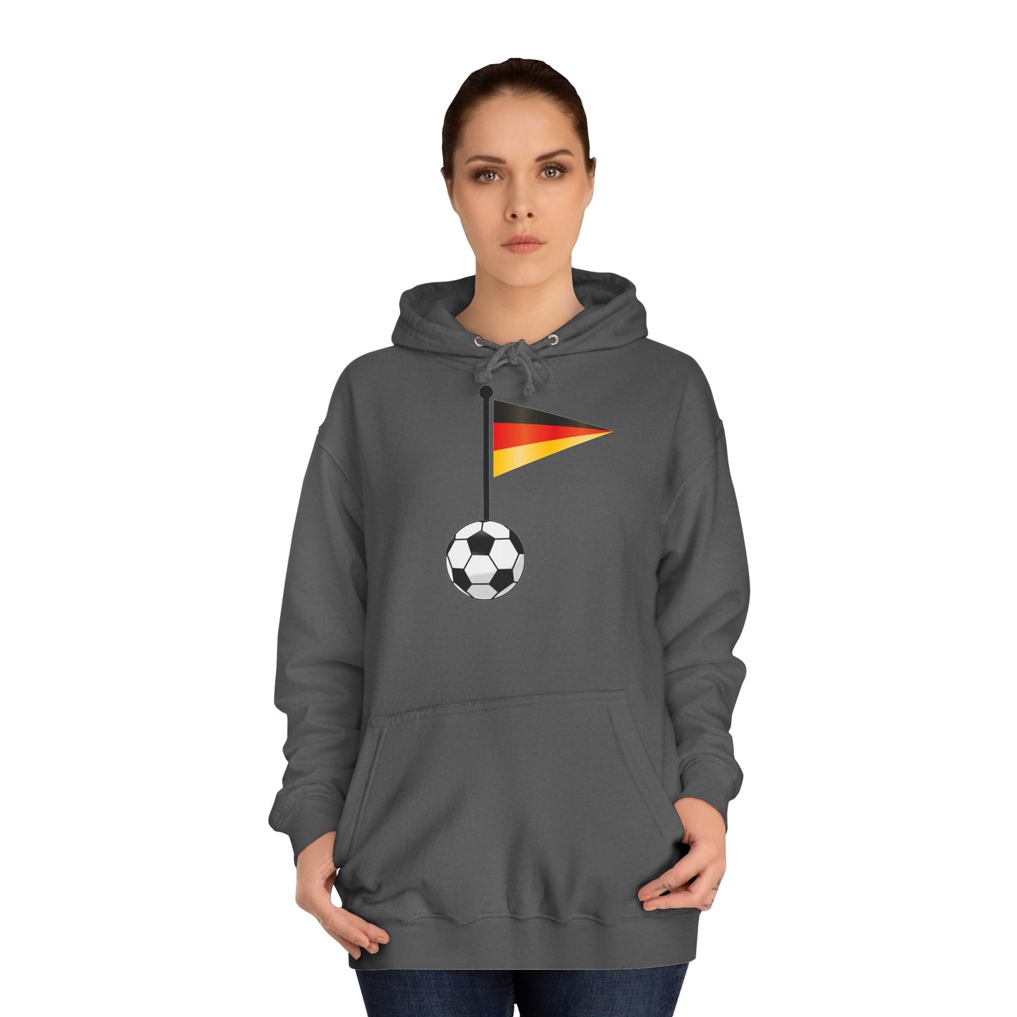 Einfach für Deutschland stehen -   Immer witer - Hochwertige Unisex-Kapuzenpullover - Beidseitig