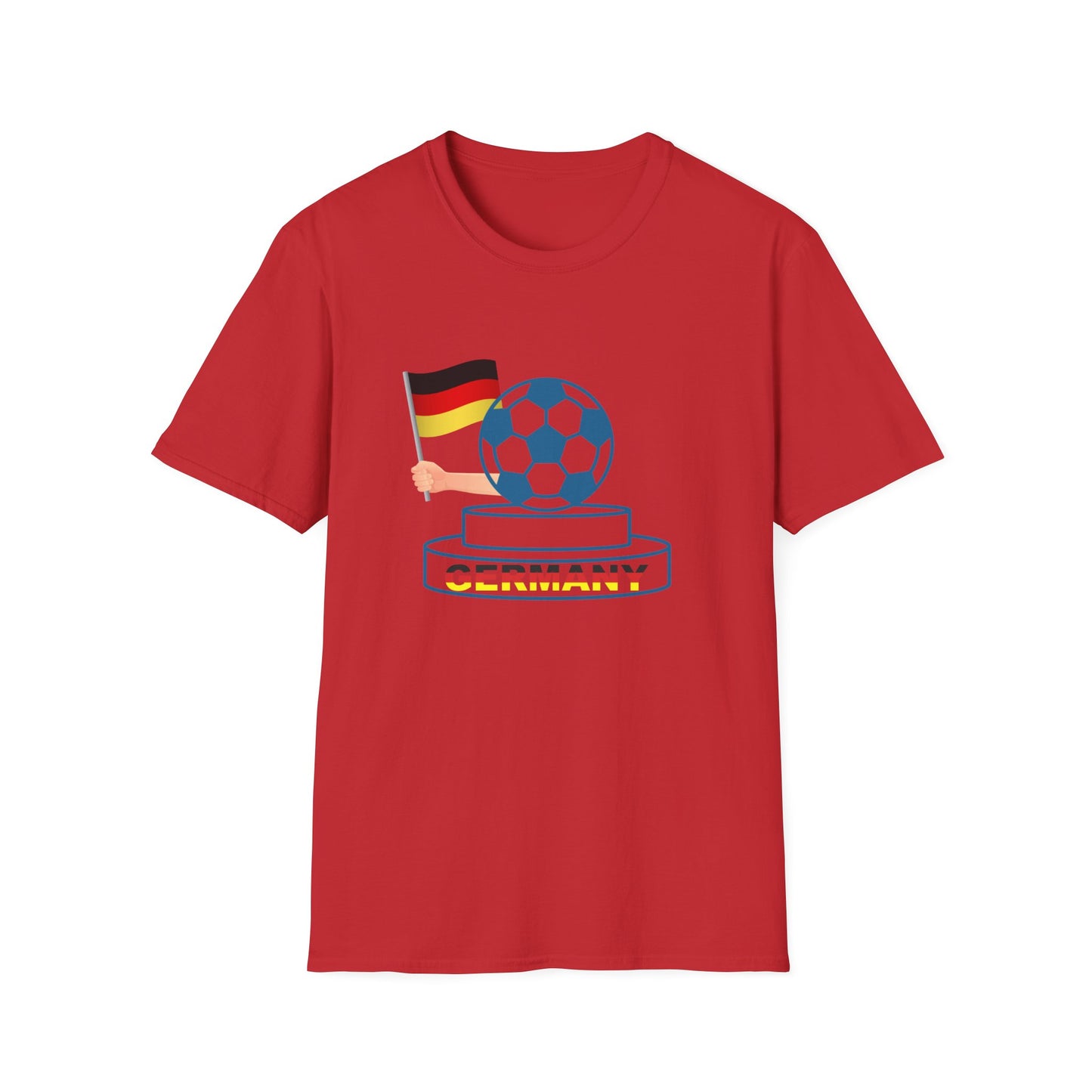 Herzlich Willkommen in Deutschland, Unisex T-Shirt mit Frieden und Liebe für Fußball, Welcome to German Football success, I Love Germany