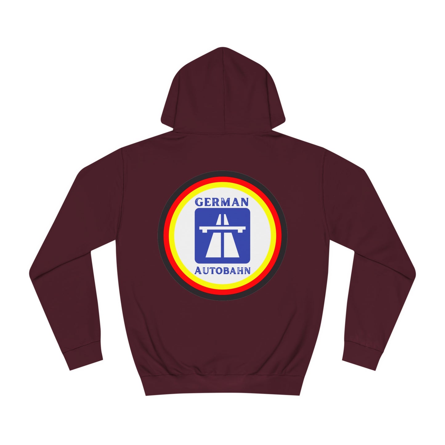 Copy of Autobahnschild auf Hoodies. Fahren Sie sicher.