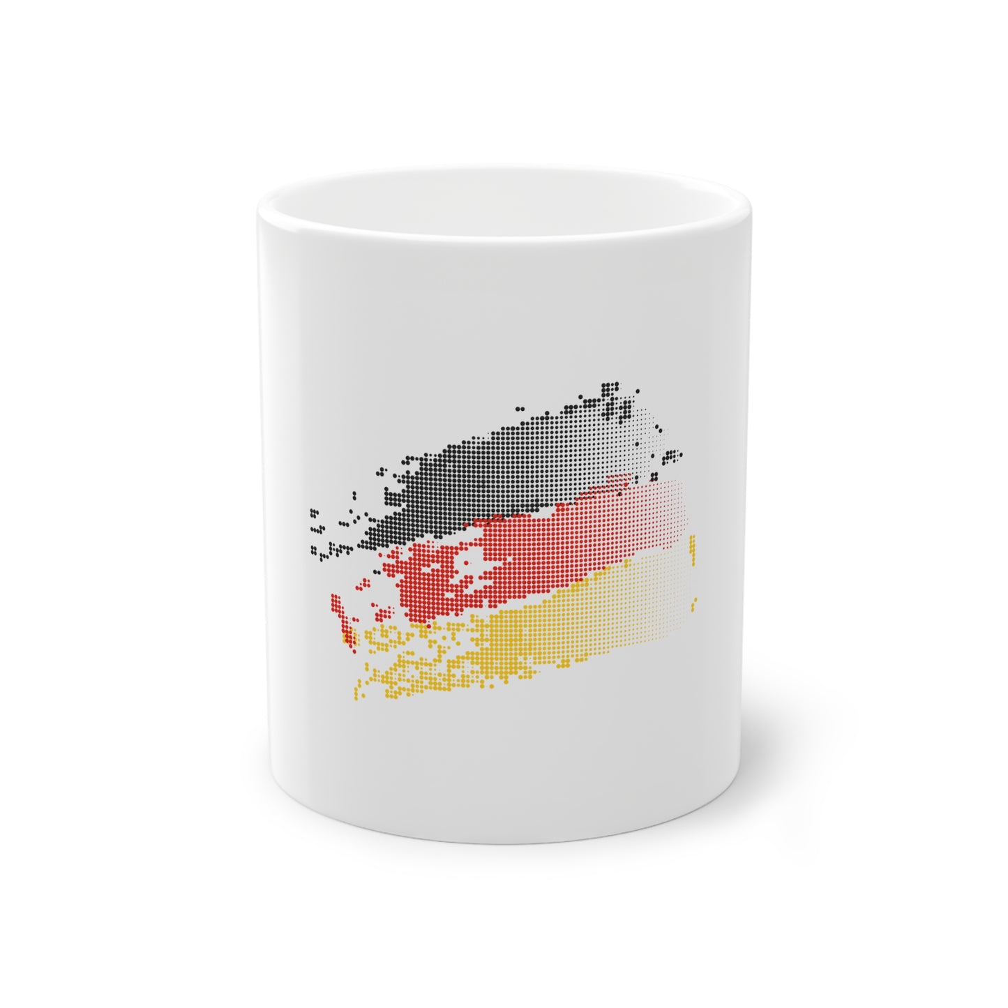 Flagge Deutschlands auf Kaffeetassen bedruckt - Farbe: weiß, Standardtasse, groß 11 Unzen