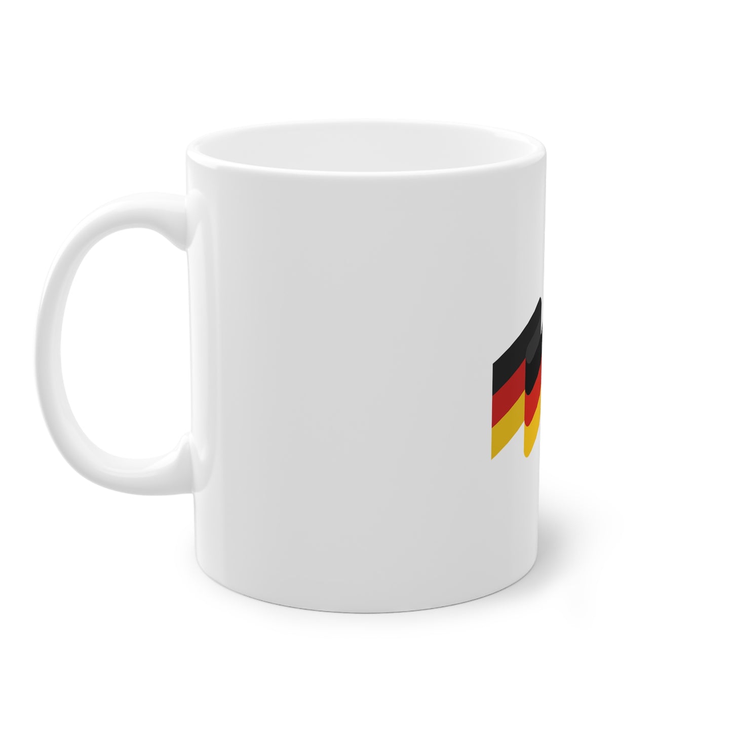 Top Qualität ZiigZag deutsche Flagge Design - auf Kaffeetasse, Teetasse bedruckt - Farbe: weiß, Standardtasse, groß 11 Unzen