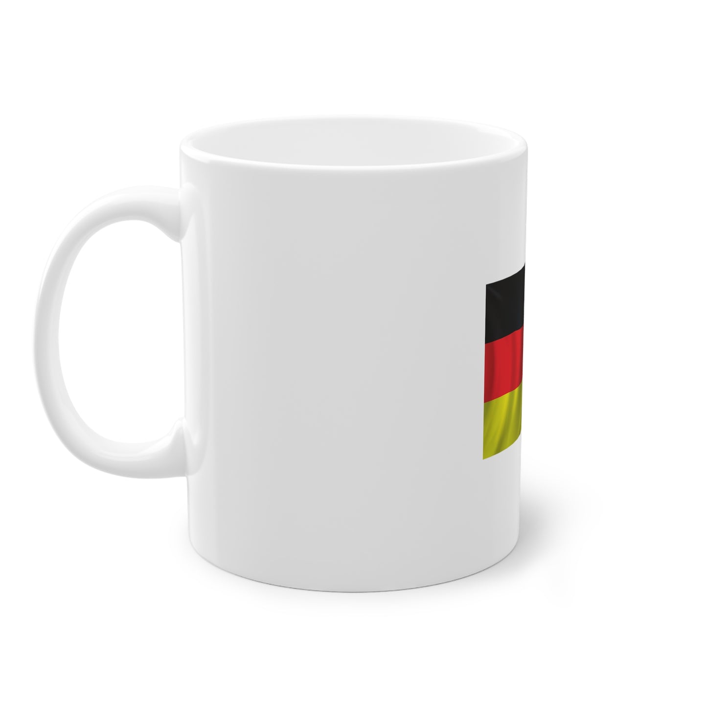 Fliegene Flagge Deutschlands auf Kaffeetassen bedruckt - Farbe: weiß, Standardtasse, groß 11 Unzen