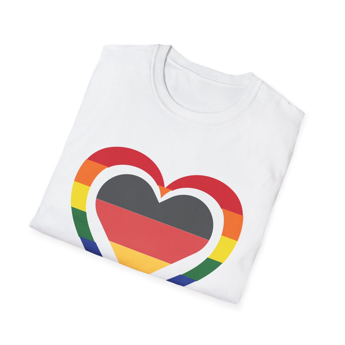 Regenbogenzauber, Einzigartige T-Shirt Designs für alle! Farbenfrohe Eleganz, Bunte Mode mit lebendigen Rainbow-Motiven, Deutsche Liebe