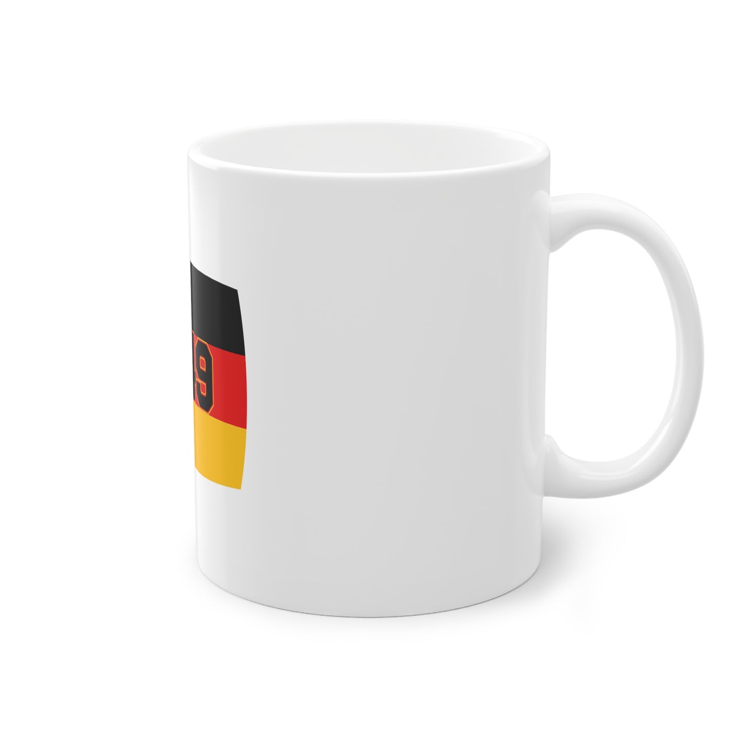 0049 - Internationale Nummer Deutschlands - auf Kaffeetasse, Teetasse bedruckt - Farbe: weiß, Standardtasse, groß 11 Unzen