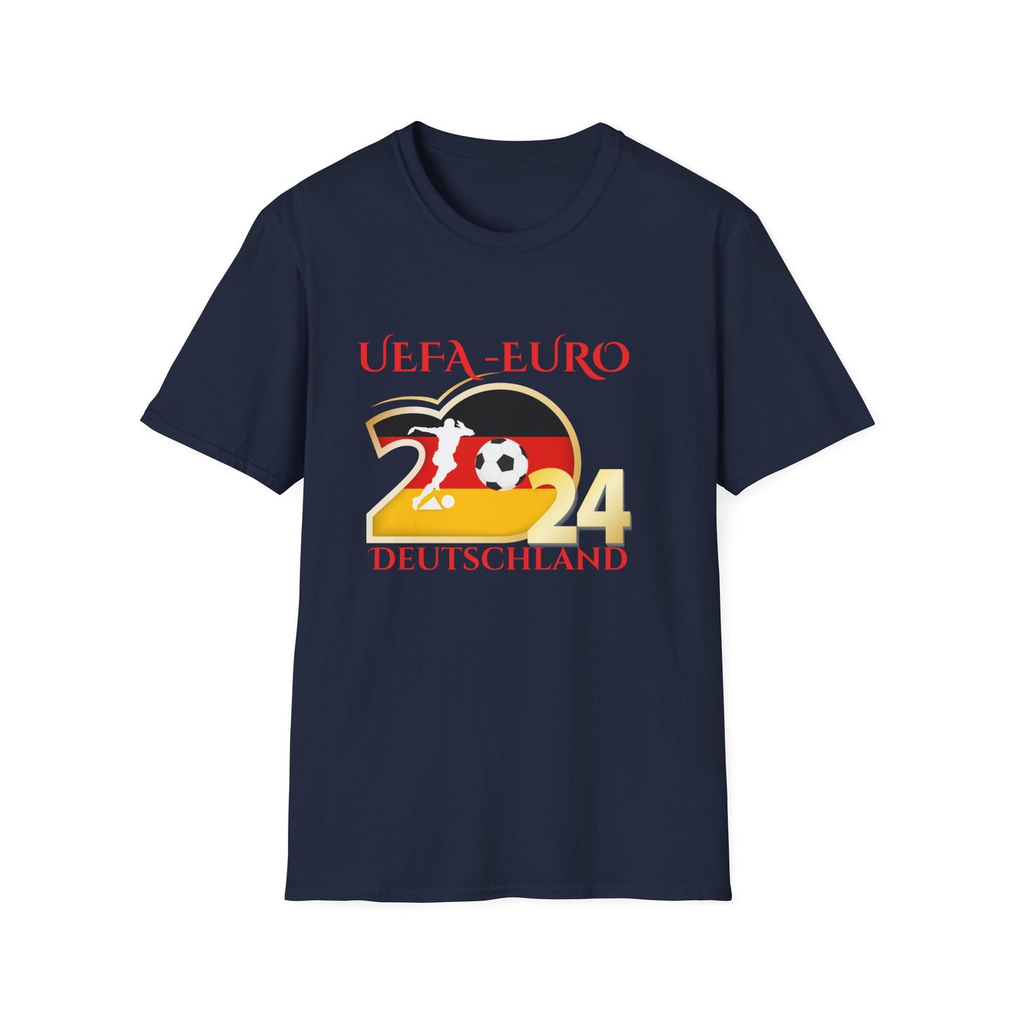 UEFA, EM 2024 in Deutschland - Unisex T-Shirt mit Verschieden Motiven für echte Fußballfans -Go Team German!