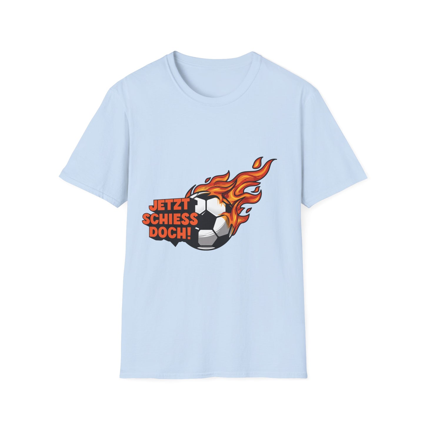 Fußballfan loud schreien - Jetzt schiess doch! mit feuer auf Unisex T-Shirts