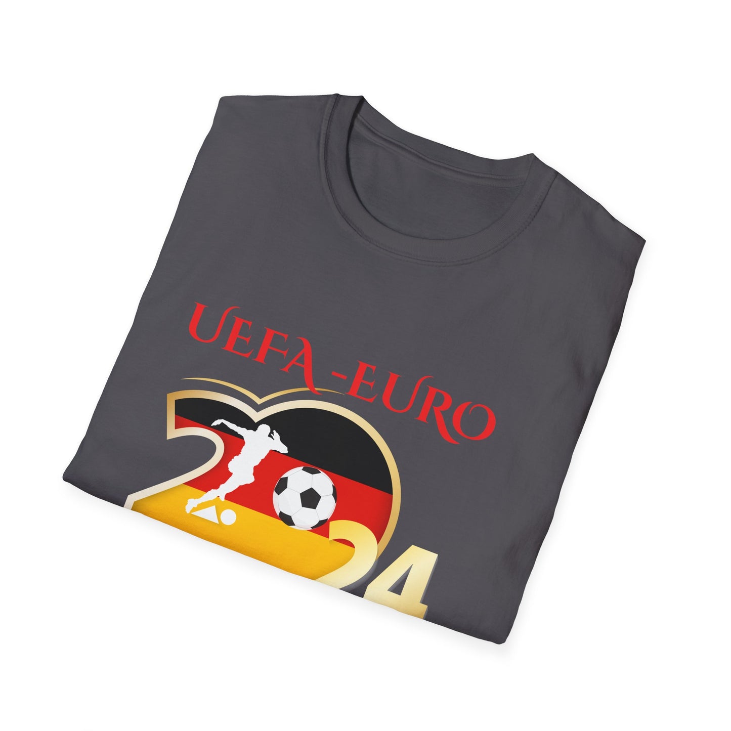 UEFA, EM 2024 in Deutschland - Unisex T-Shirt mit Verschieden Motiven für echte Fußballfans -Go Team German!