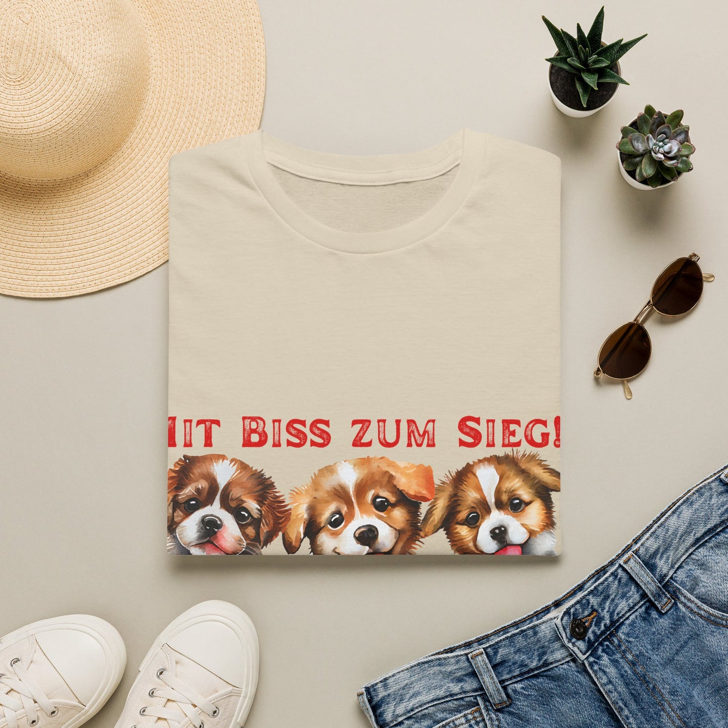 Deutsche Hunde für die Nationalmannschaft, Fußballfan Unisex T-Shirts tragen mit bis zum Sieg