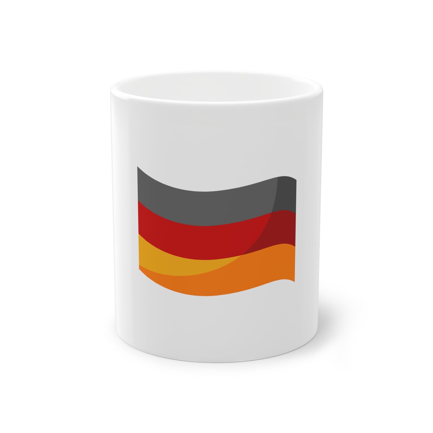 Flagge Deutschlands auf Kaffeetassen bedruckt - Farbe: weiß, Standardtasse, groß 11 Unzen