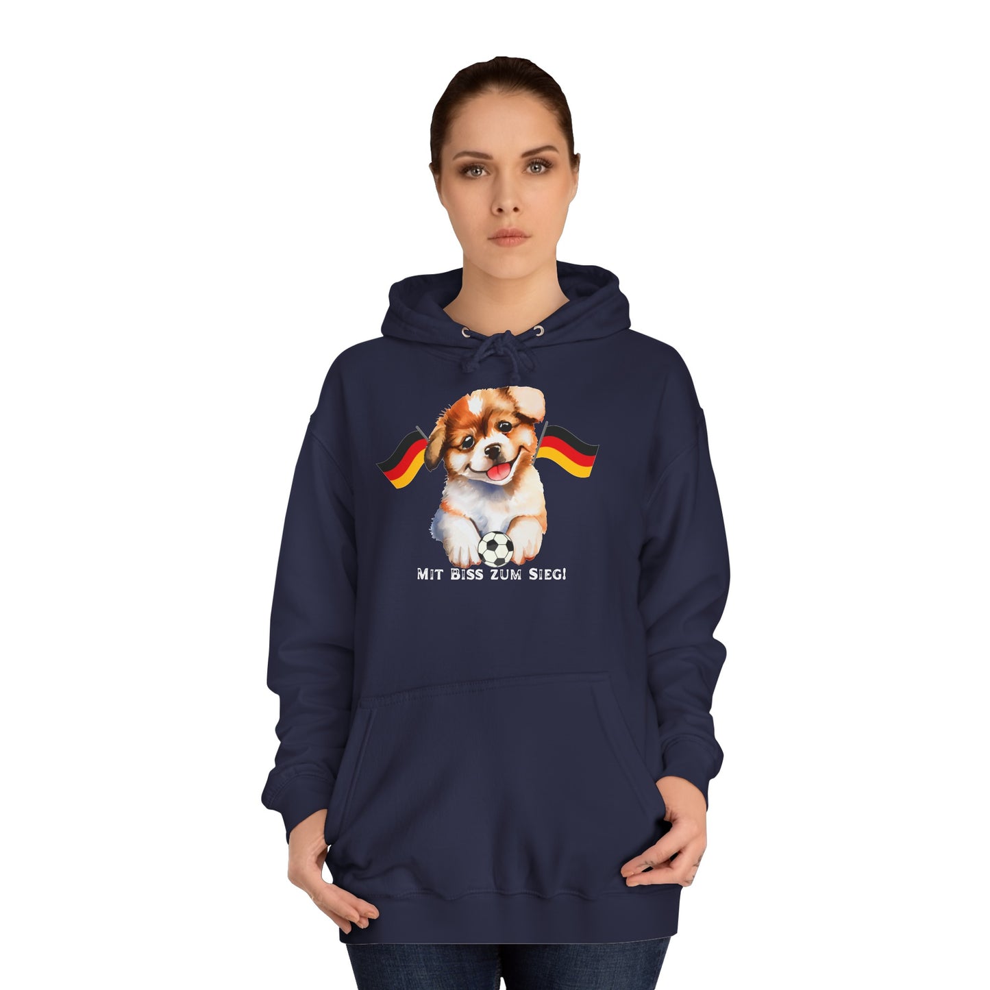 Mit bis zum Sieg -   Ein Land der Siege - Hochwertige Unisex-Kapuzenpullover -  Beidseitig gedruckt