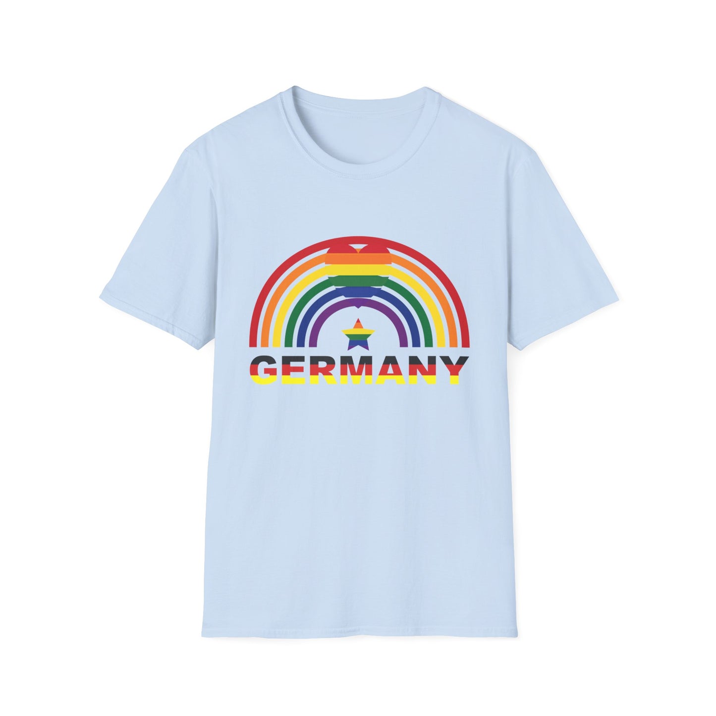 Regenbogen Deutschland - Deutsche Sterne auf einzigartige Unisex T-Shirt