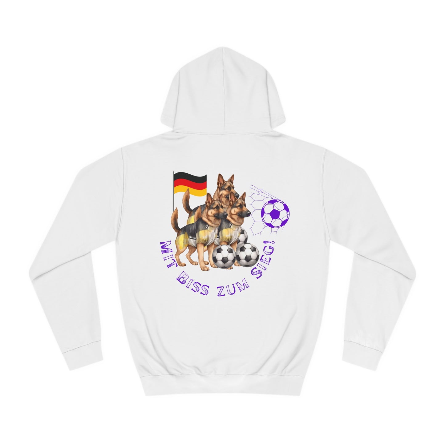 Mit den deutschen Hunden als Fan, schaffen wir das! bedruckt auf Unisex Hoodies -  Beideseitig gedruckt