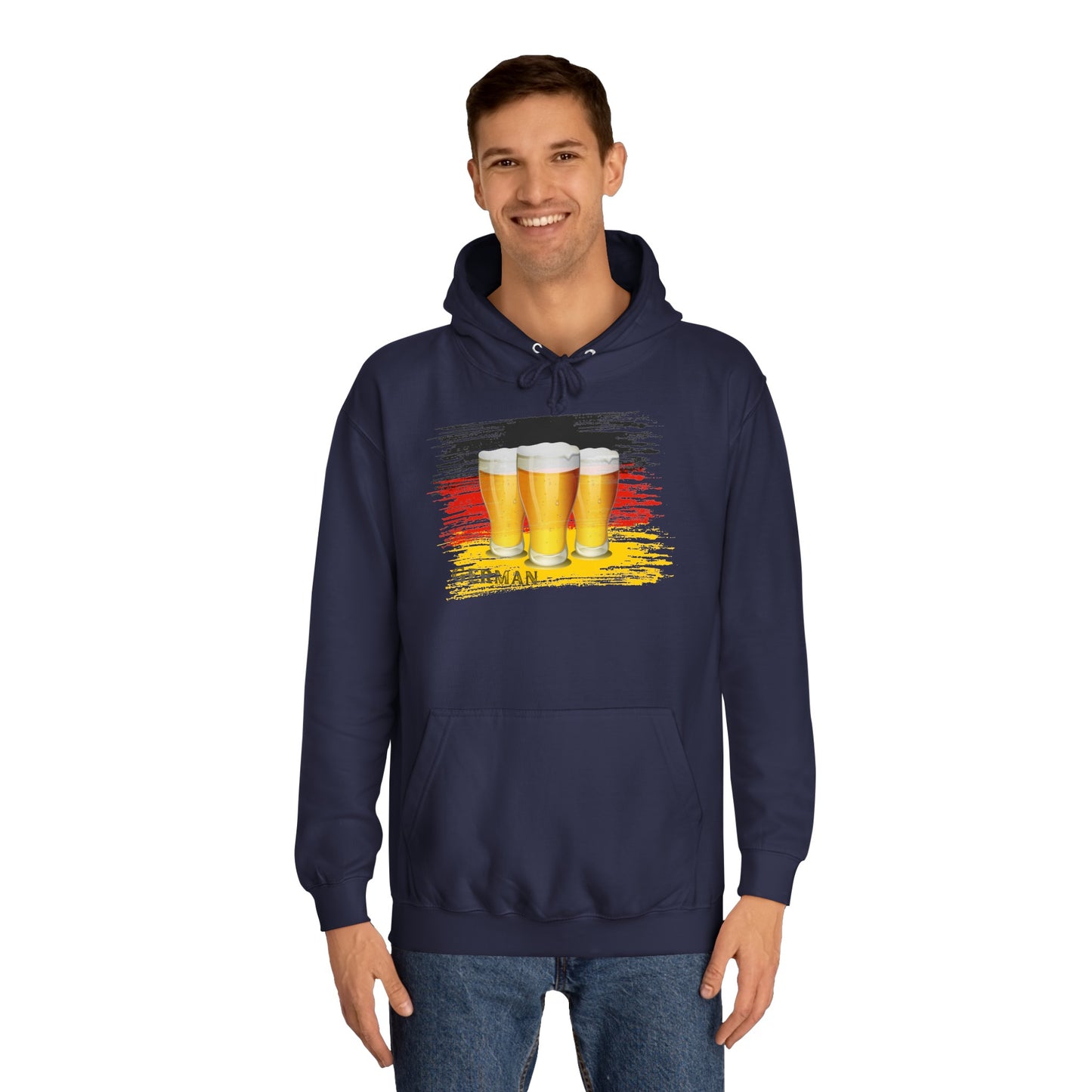 Bier Fans für Deutschland -  auf Unisex Hoodies beidseitig bedruckt