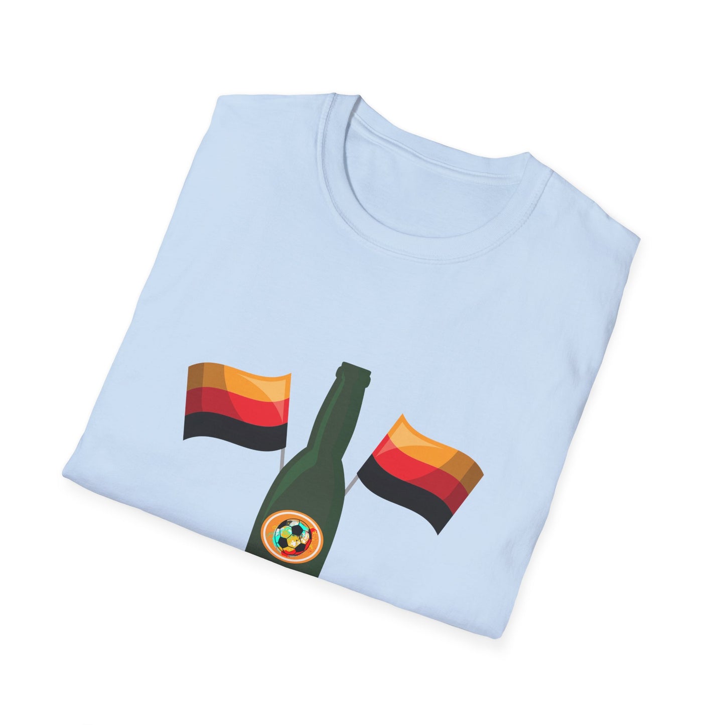 Gemeinsam für Deutschland,  Fußballfan Unisex T-Shirts auf Bier-Party