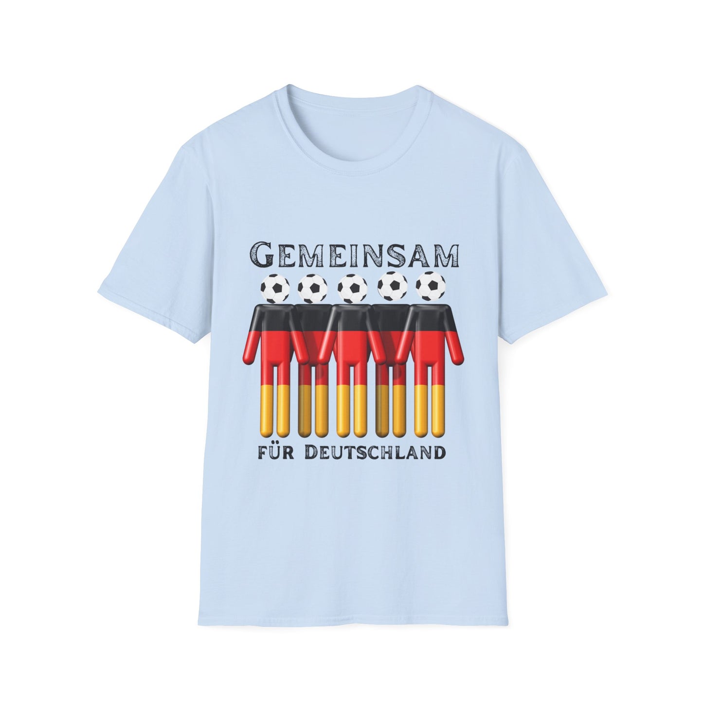 Gemeinsam für Deutsche Nationalmannschaft, Fußballfan T-Shirts, Fanmotivtrikot, Fan Unisex T-Shirt, EM UEFA 2024, Siege, German soccer team