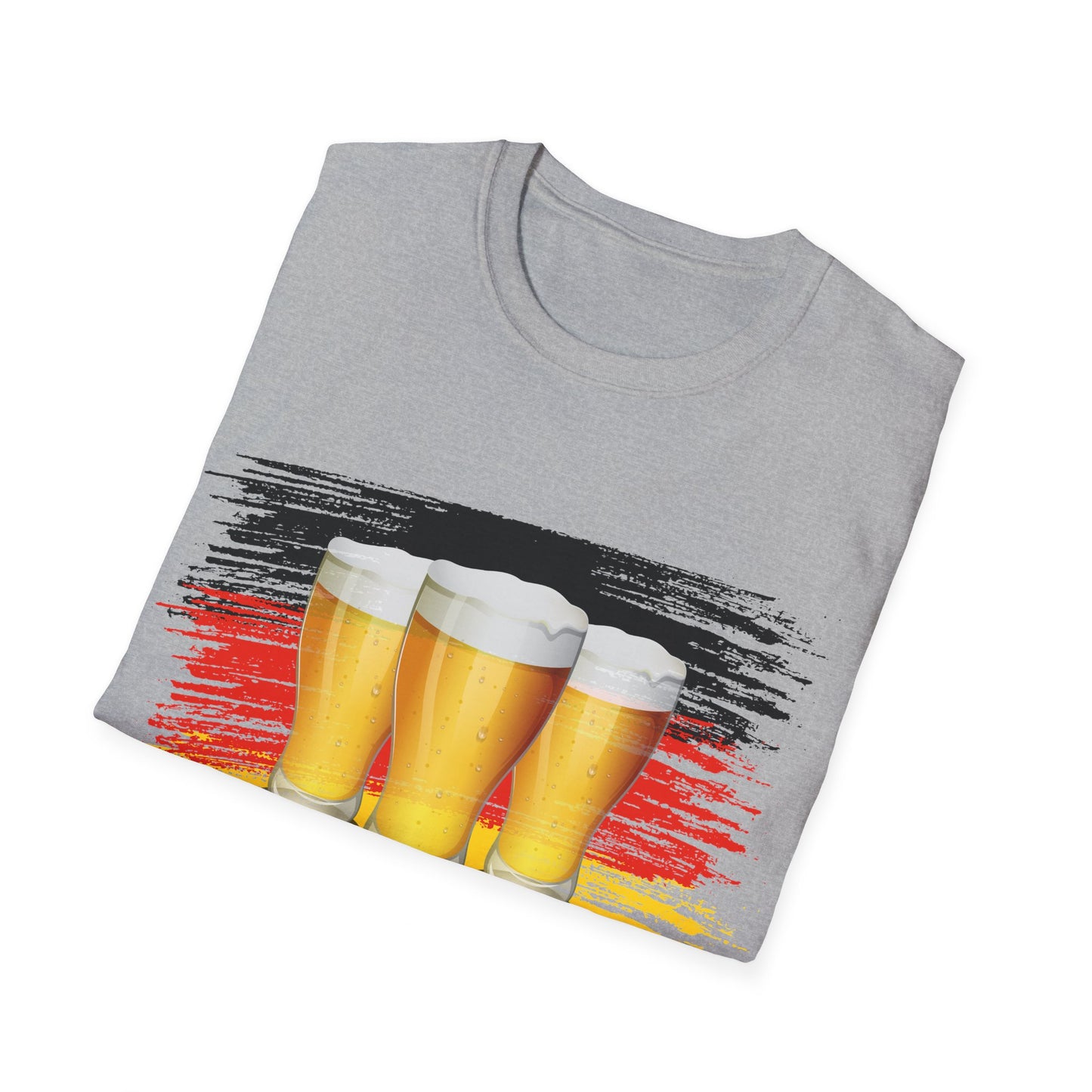 Deutsches Bier auf Unisex Fan T-Shirt bedruckt