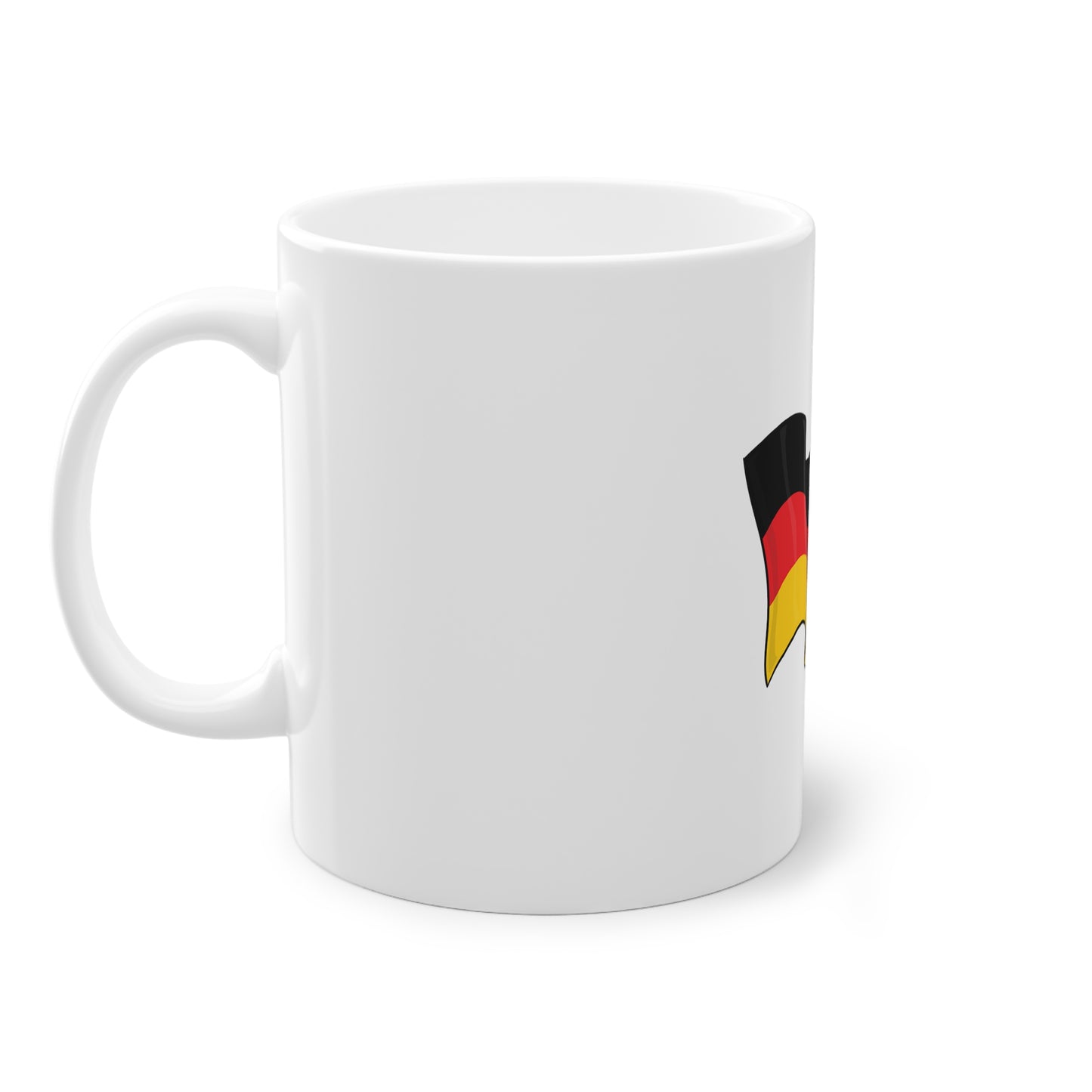 Welcome to Germany - Flagge Deutschlands auf Kaffeetassen bedruckt - Farbe: weiß, Standardtasse, groß 11 Unzen