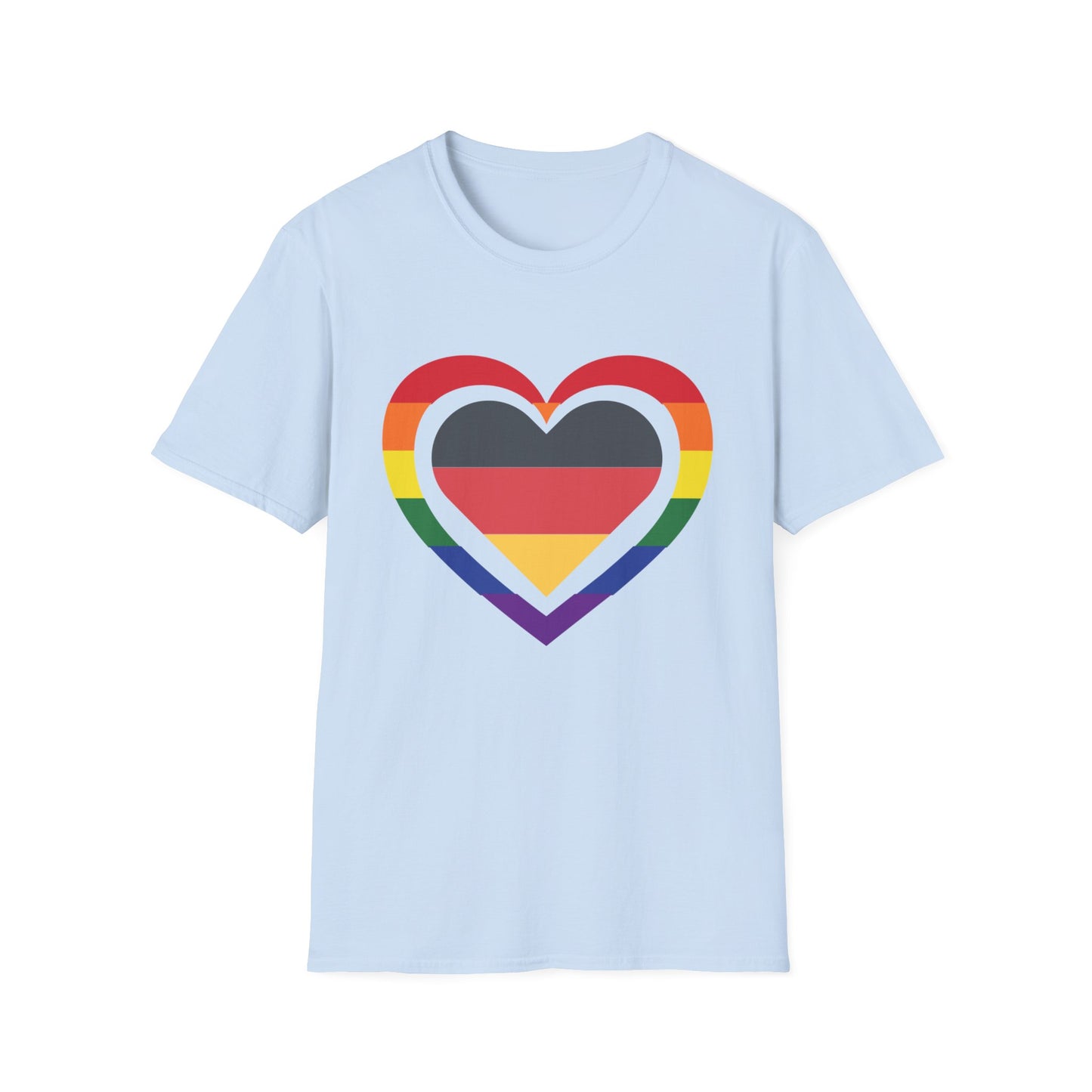 Regenbogenzauber, Einzigartige T-Shirt Designs für alle! Farbenfrohe Eleganz, Bunte Mode mit lebendigen Rainbow-Motiven, Deutsche Liebe