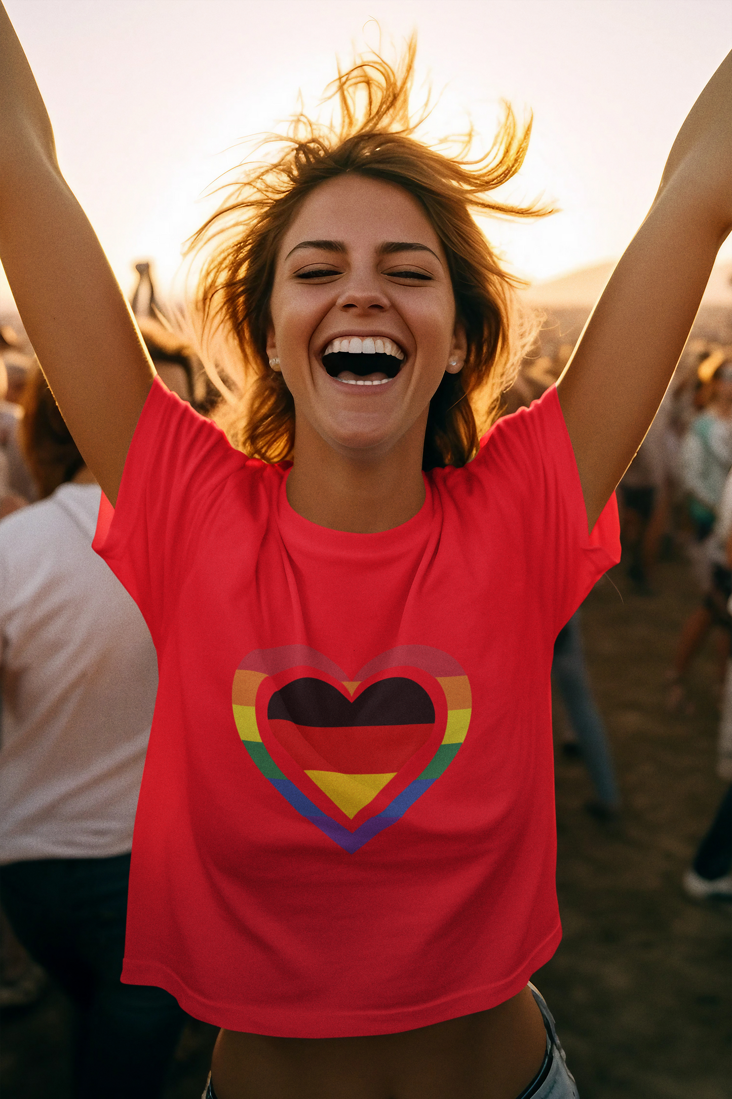 Regenbogenzauber, Einzigartige T-Shirt Designs für alle! Farbenfrohe Eleganz, Bunte Mode mit lebendigen Rainbow-Motiven, Deutsche Liebe