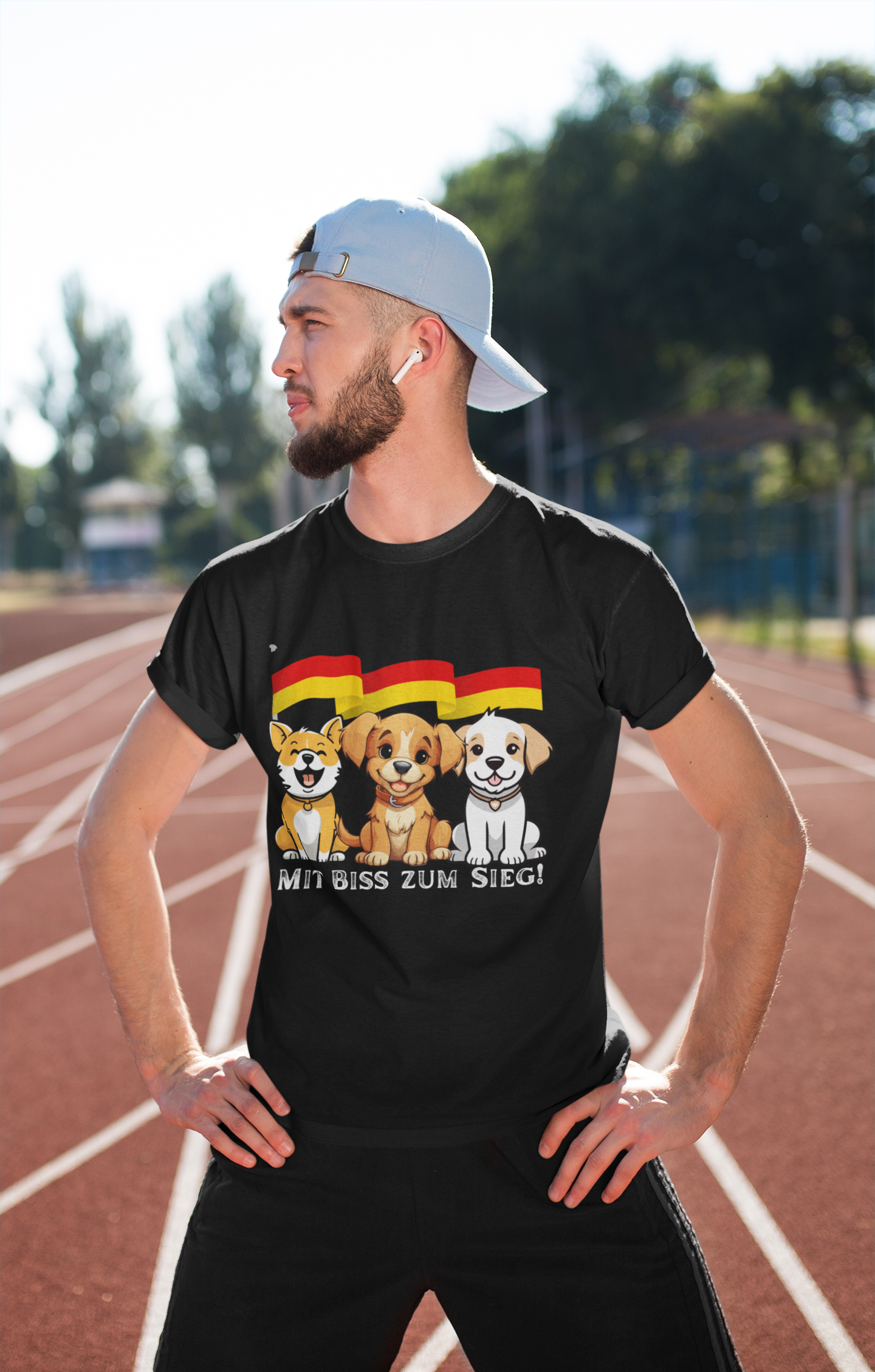 Deutsche Hunde für die Nationalmannschaft, Fußballfan Unisex T-Shirts