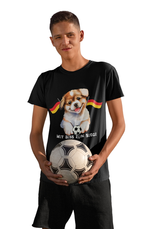 Deutsche Hunde für die Nationalmannschaft, Fußballfan T-Shirts, Flagge, Fanmotivtrikot, Fan Unisex T-Shirt, Tore, EM 2024, German soccer